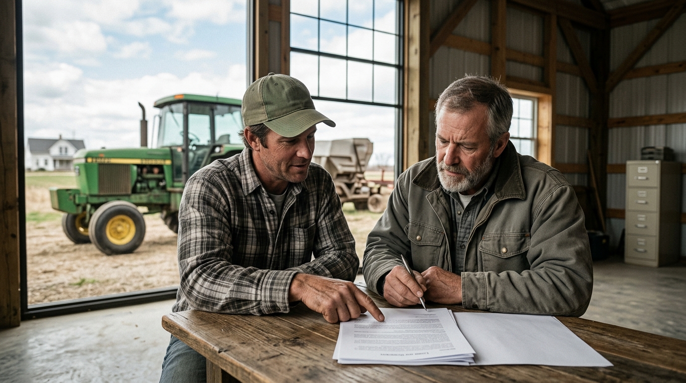 Illustration: Private Party Farm Equipment Loans: A 2026 Guide for Commercial Farmers